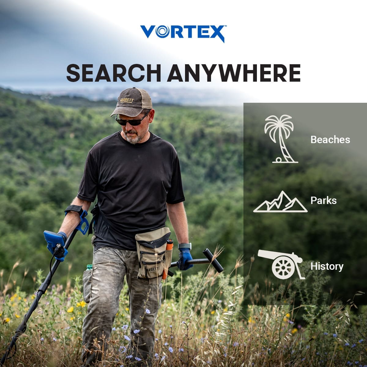 Kırşehir Garrett Vortex VX5 Dedektör - Vortex ekran düzeni, hedef ID okumayı sade tutarak yeni kullanıcıyı hızlandırır.